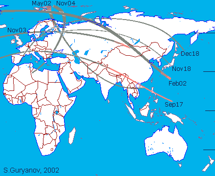 Сводная карта видимости для России