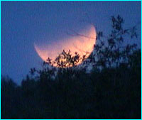 Moon just rising here